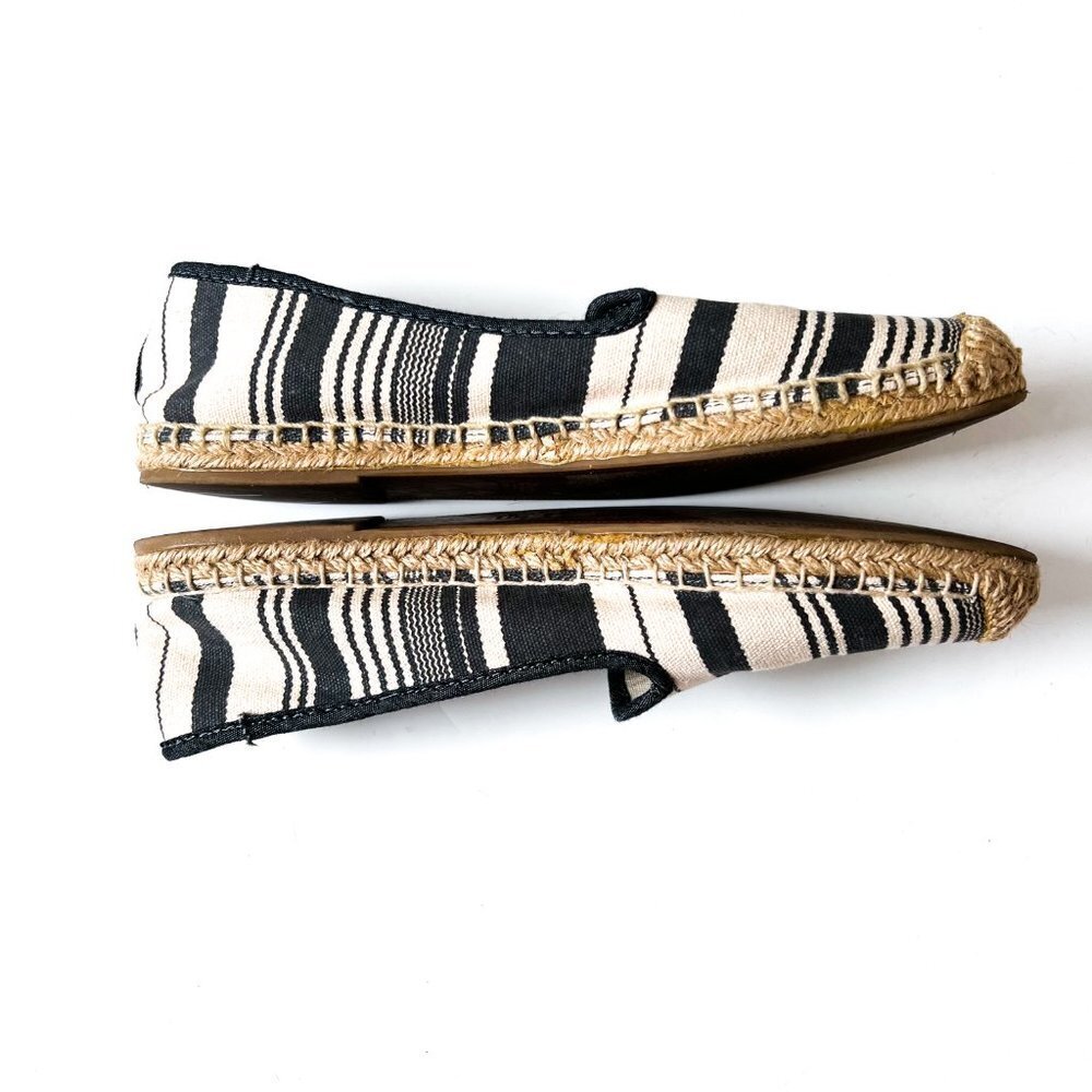 Bass Jenna espadrille Navy/Gray and Cream stripe size 9 - Picture 3 of 10